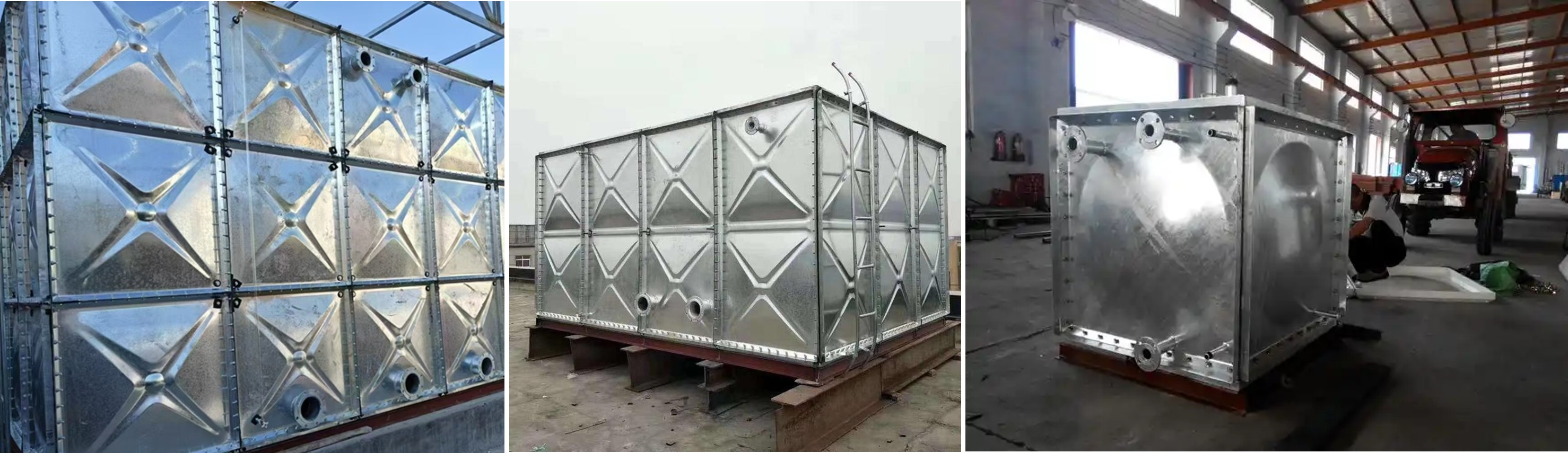 ถังเก็บน้ำเหล็กชุบสังกะสีสำหรับอุตสาหกรรมสำหรับขาย