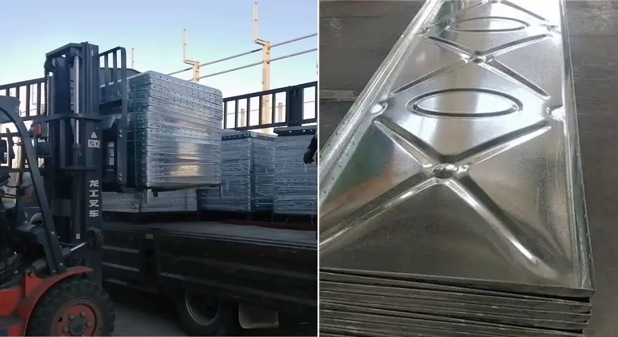 ถังเก็บน้ำเหล็กชุบสังกะสีสำหรับอุตสาหกรรมสำหรับขาย