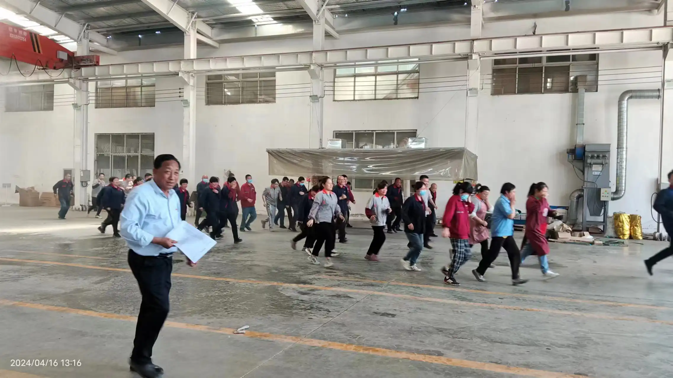 Shunda Team Practices Safety in Annual Fire Drill