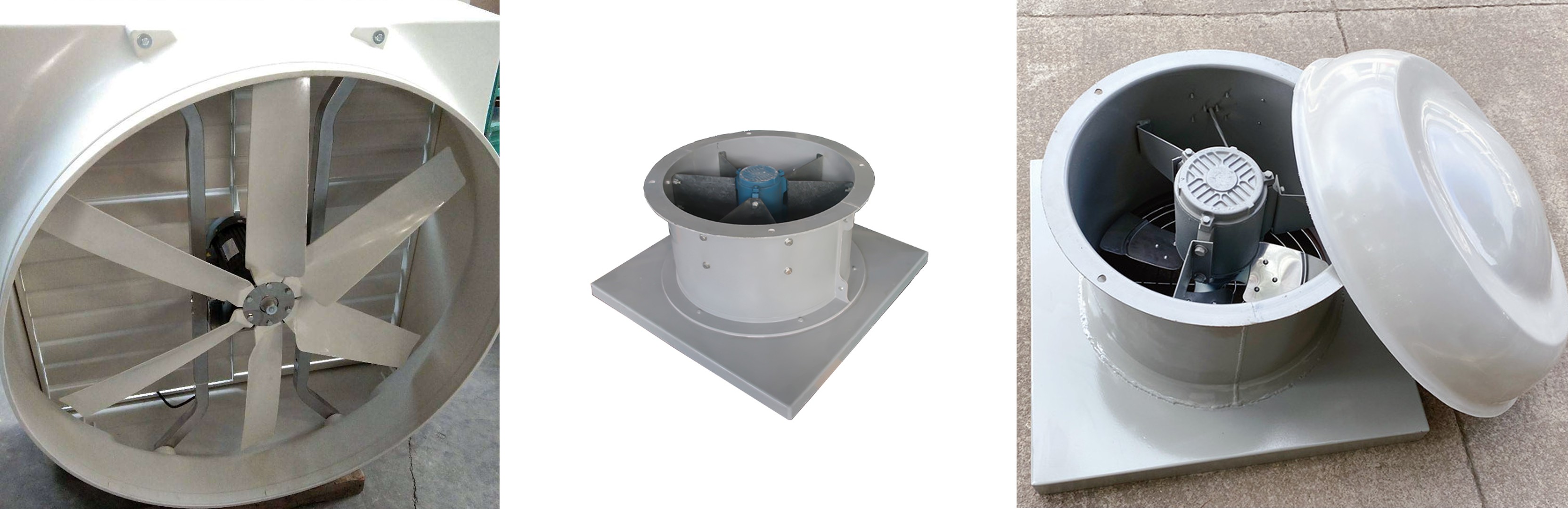 พัดลมดูดอากาศตามแนวแกนบนหลังคา